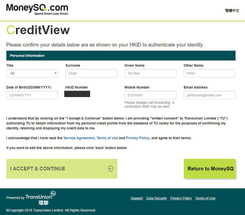 FREE credit score, CreditView with Transunion